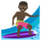 Person Surfing - Black emoji on Emojione
